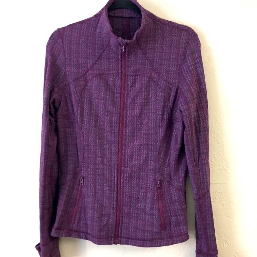 Lululemon Athletic Jacket Medium Purple Gym Yoga Workout Casual Sporty